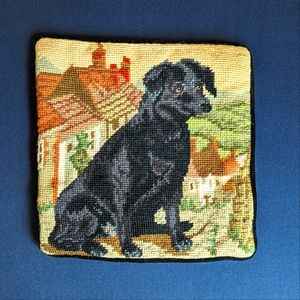 Handcrafted Labrador Retriever Needlepoint Pillow Cover